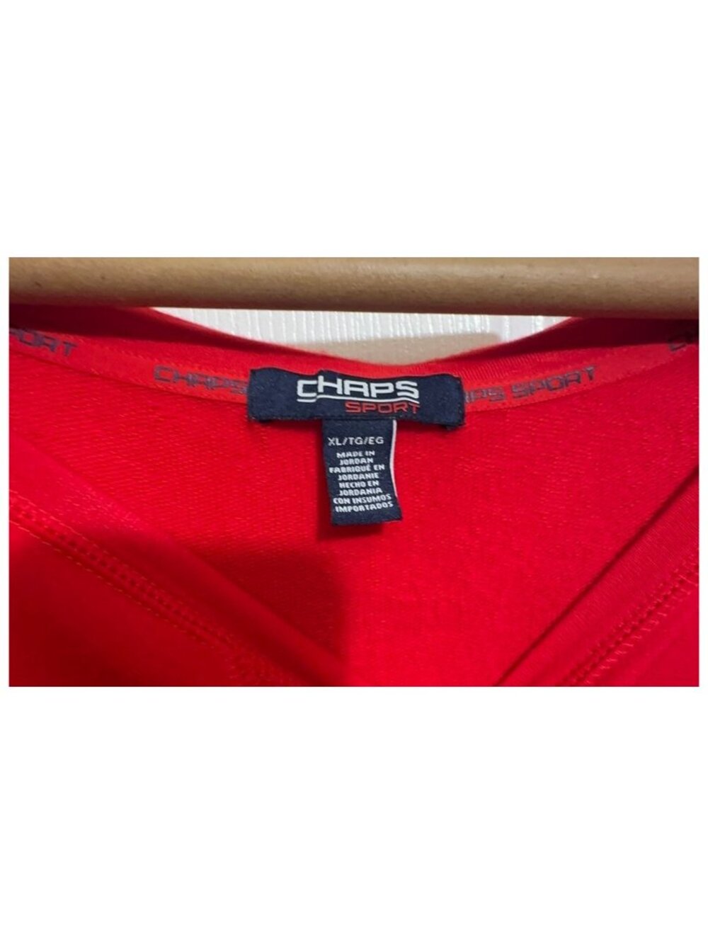 Chaps Sport Women's Pullover Short Sleeve Top Blouse Shirt RED Size XL - Picture 2 of 6